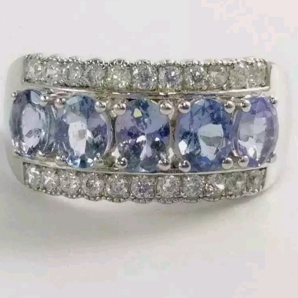 GENUINE BLUE TOURMALINE INDICOLITE .925 RING - Picture 3 of 15